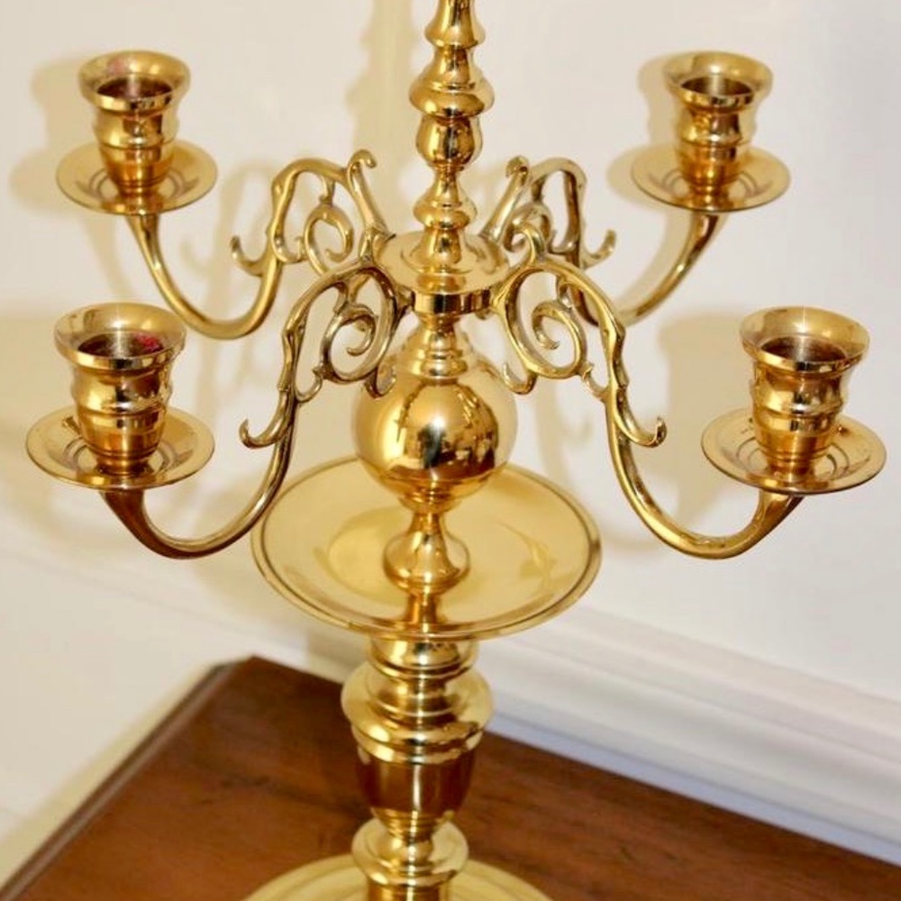 Brass Candelabra Vintage,Heavy & Beautiful